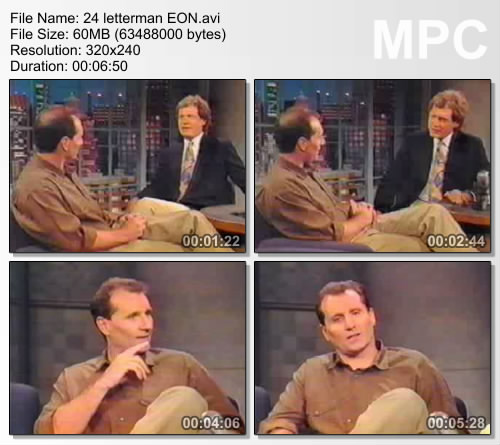 Ed O'Neill at the David Letterman Show As Youtube Video